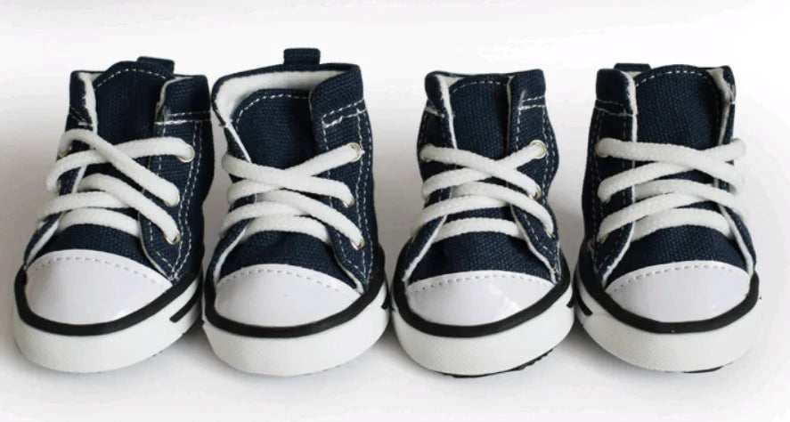 Pet Denim Canvas Shoes - Waterproof Non-Slip Dog Footwear