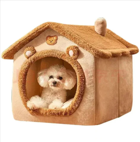 Warm Washable Pet House Bed