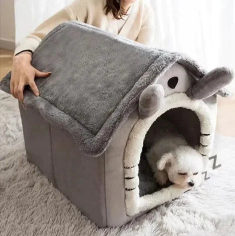 Warm Washable Pet House Bed